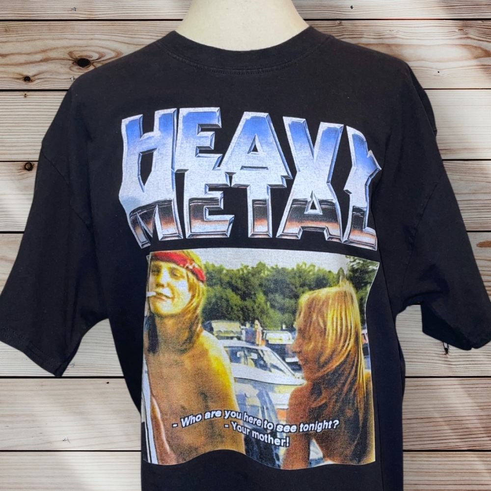 Heavy Metal Parking Lot 1986 Film Fine Southern Gentlemen Black T-Shirt LG EUC